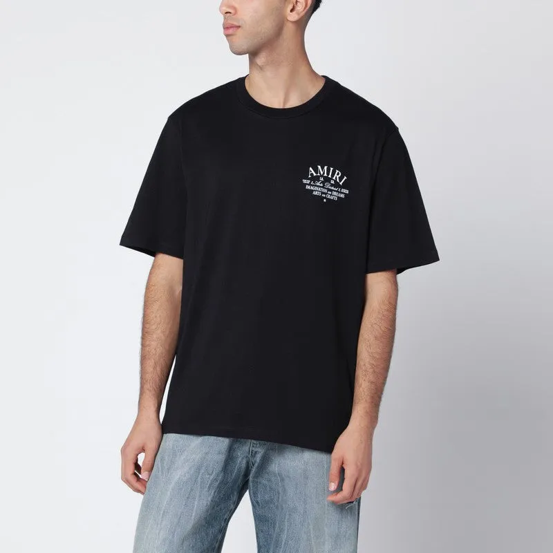 Black Cotton T-Shirt With Logo Print sold by Wanan Luxury
