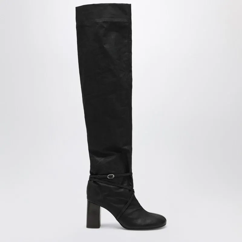 High Anatomic Boots In Onyx made by Lemaire