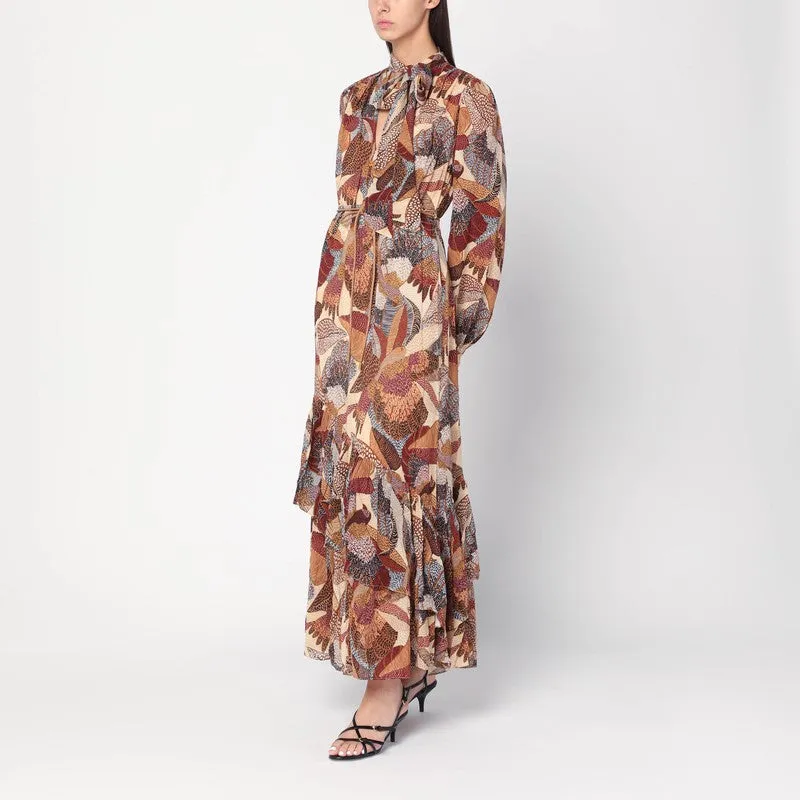 Long Dress With Cream-Colored Print sold by Wanan Luxury