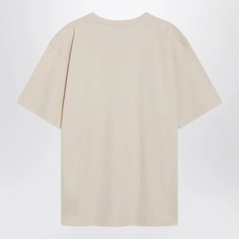 Ivory Cotton T-Shirt With Chez Valentino Floral Motif sold by Wanan Luxury product image thumbnail 2