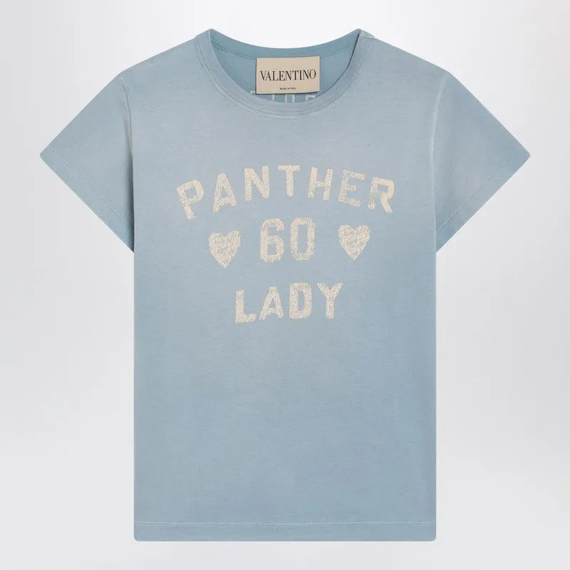 Light Blue Panther Lady T-Shirt sold by Wanan Luxury