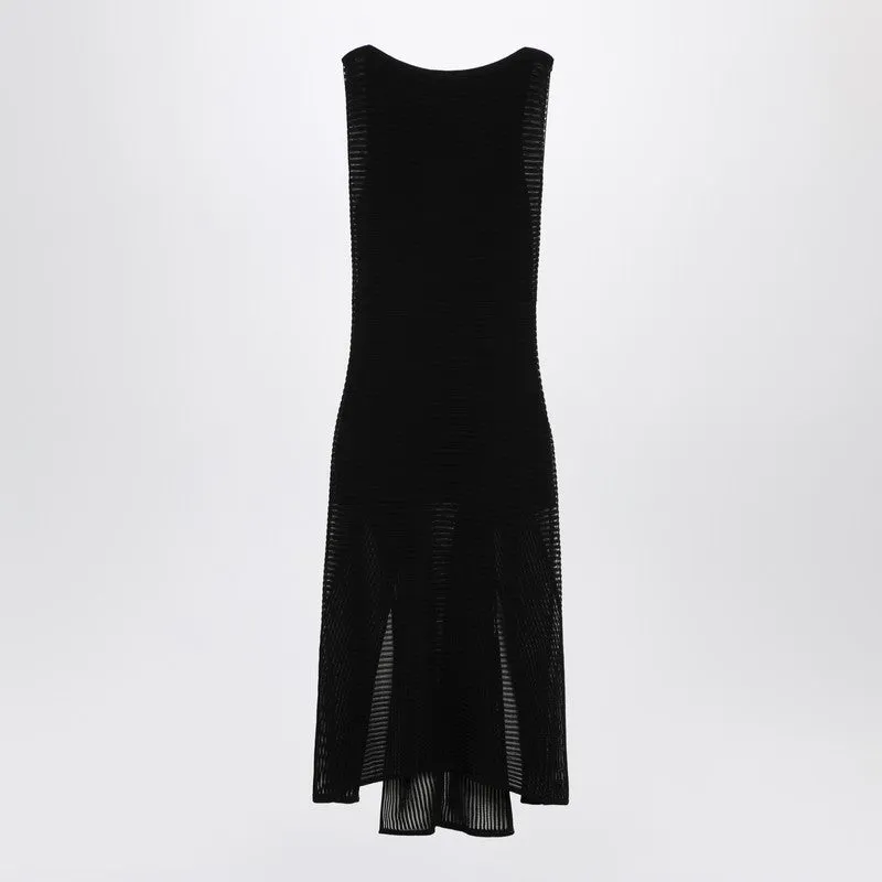 Black Knit Dress With Ruches sold by Wanan Luxury product image thumbnail 2