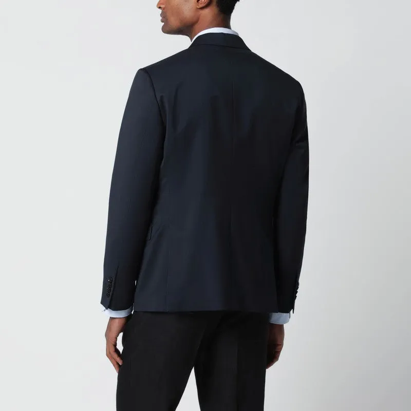 Blue Double-Breasted Wool Jacket sold by Wanan Luxury product image thumbnail 2