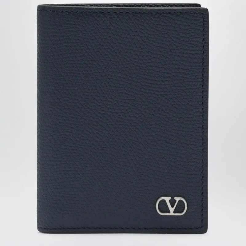 Vlogo Signature Cardholder Navy Blue sold by Wanan Luxury
