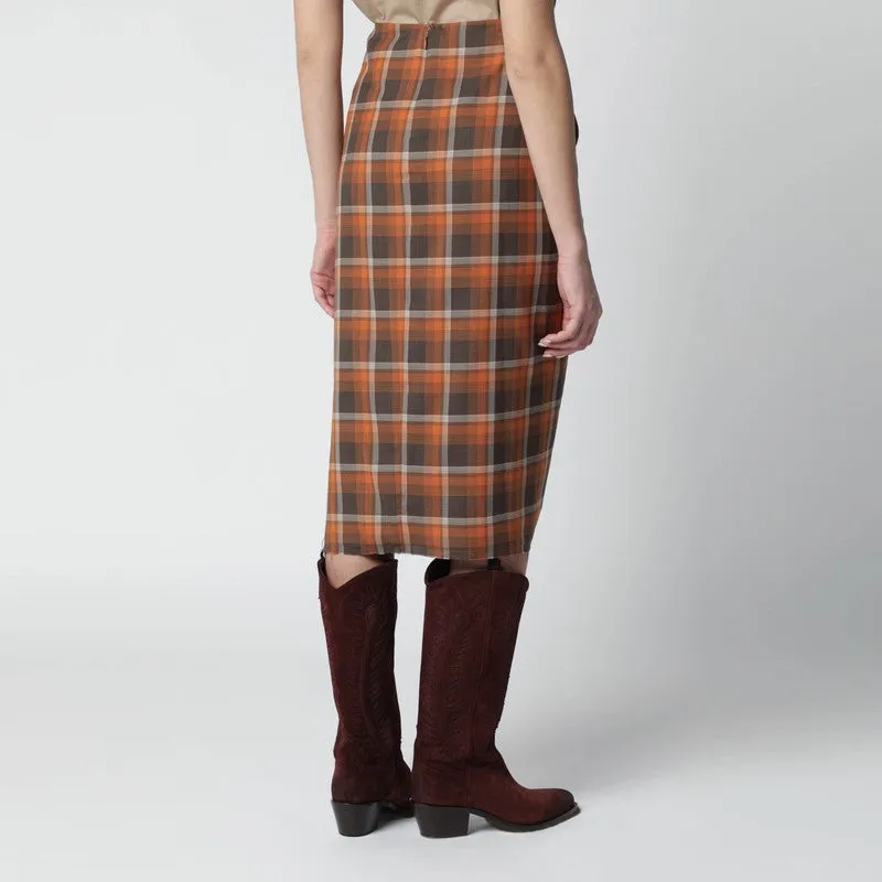Draped Tartan Skirt sold by Wanan Luxury product image thumbnail 2