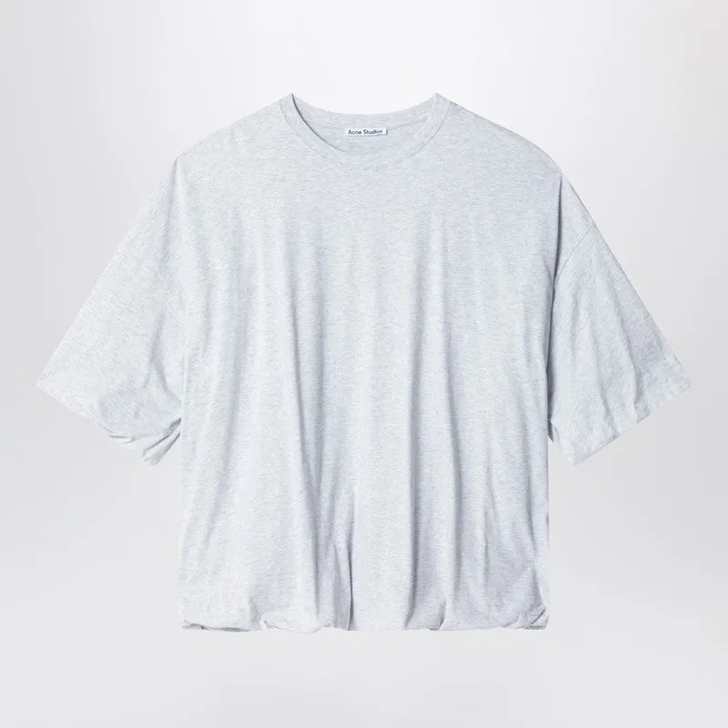 Gathered Logo T-Shirt Grey Melange made by Acne Studios