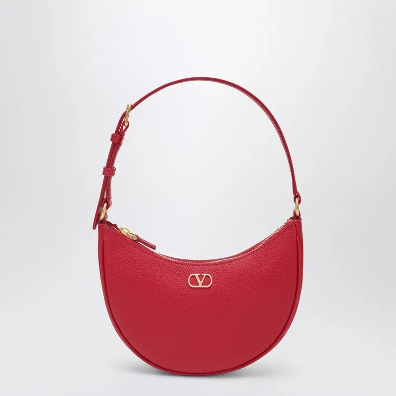 Red Leather Vlogo Signature Mini Hobo Bag sold by Wanan Luxury