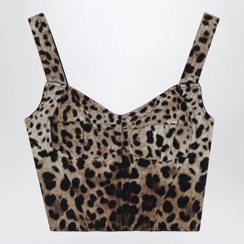 Leopard-Print Bustier made by Dolce & Gabanna