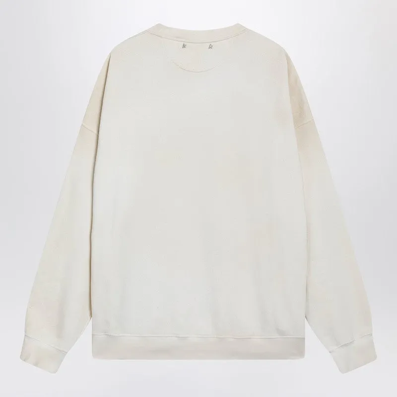 White Crewneck Sweatshirt With Patches sold by Wanan Luxury product image thumbnail 2