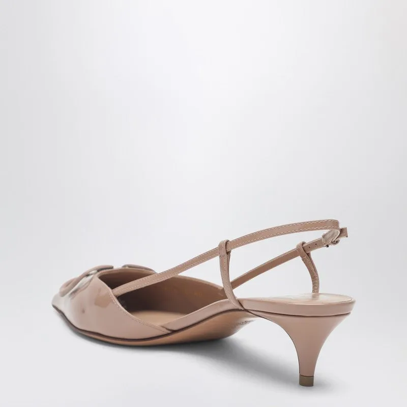 Vlogo Signature Slingback Pumps Pink In Patent Leather sold by Wanan Luxury product image thumbnail 2