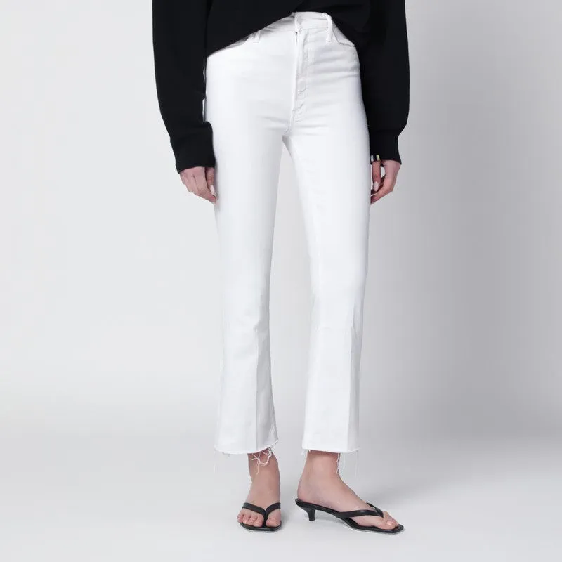 White Fairest Of Them All Trousers made by MOTHER