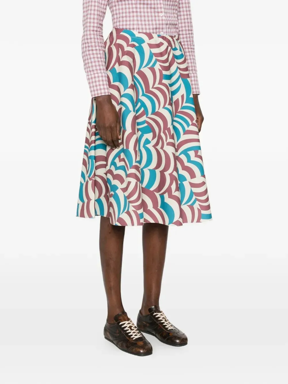 Printed Cotton Midi Skirt sold by Wanan Luxury product image thumbnail 4