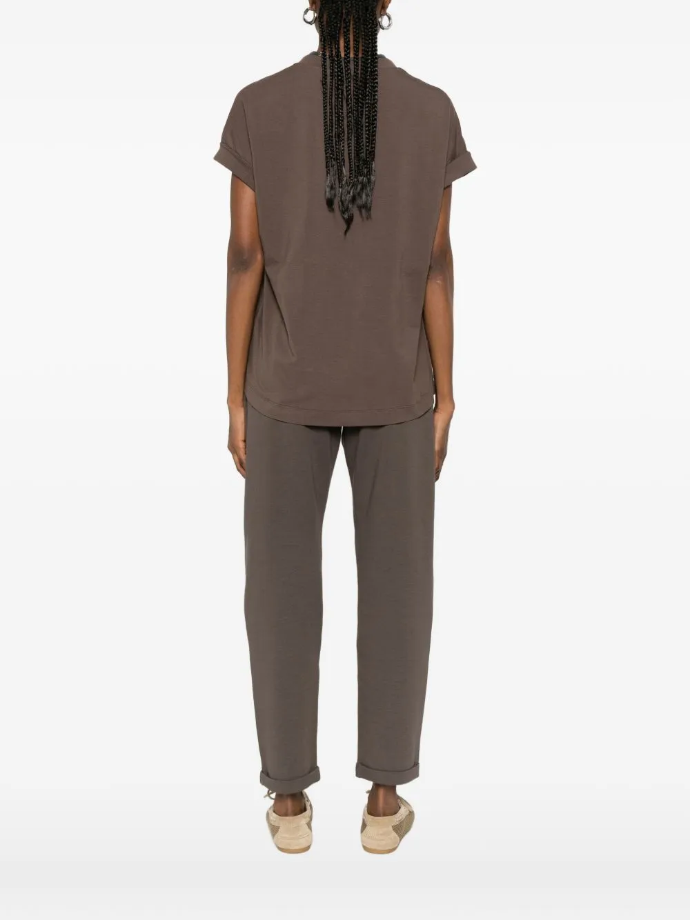 Cotton V-Necked T-Shirt sold by Wanan Luxury product image thumbnail 4