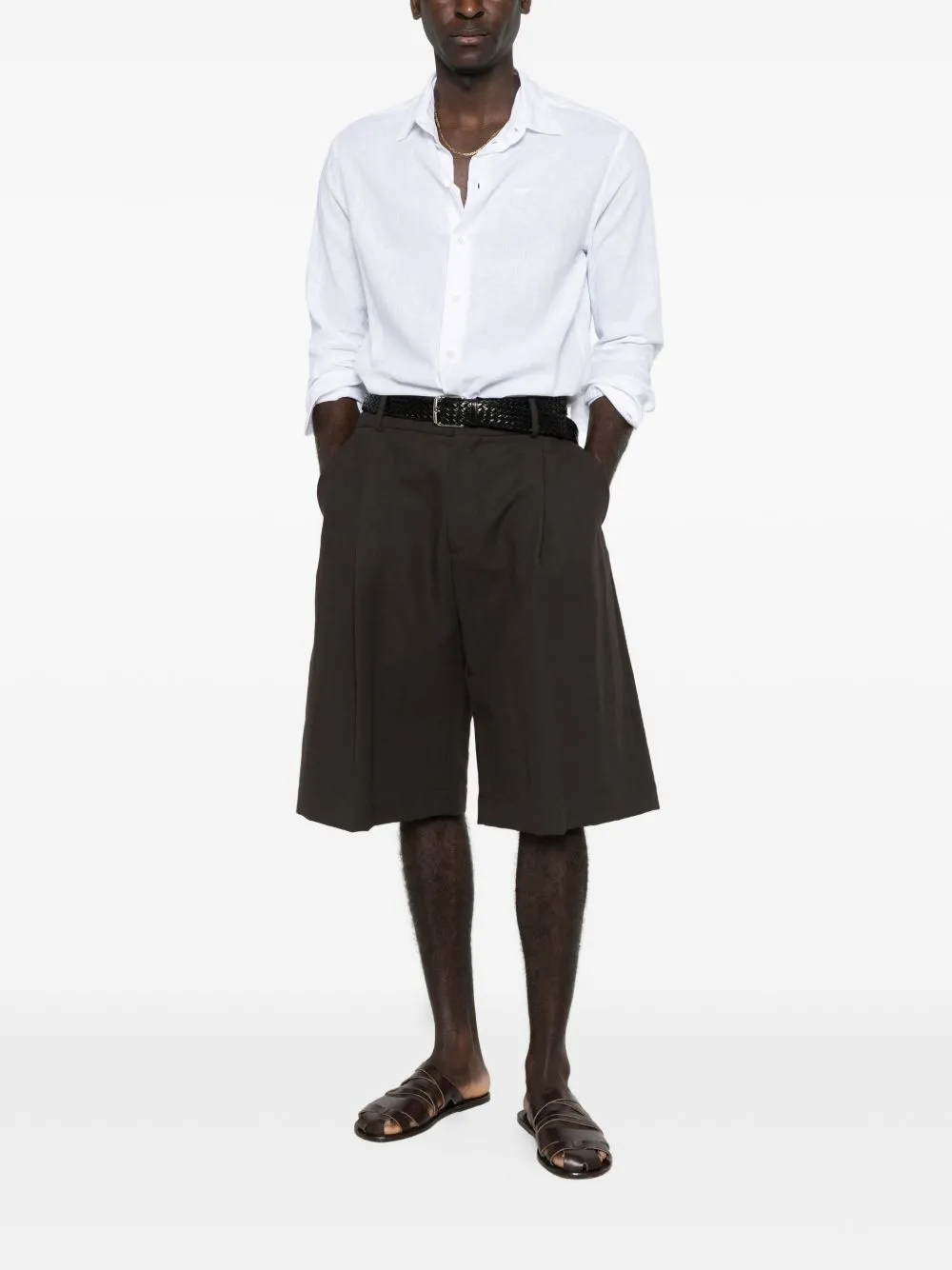 Linen Blend Shirt sold by Wanan Luxury product image thumbnail 4