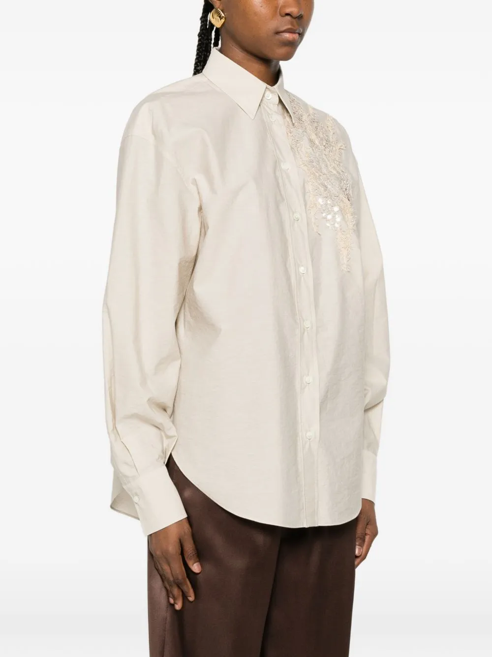 Embroidered Cotton Shirt sold by Wanan Luxury product image thumbnail 2
