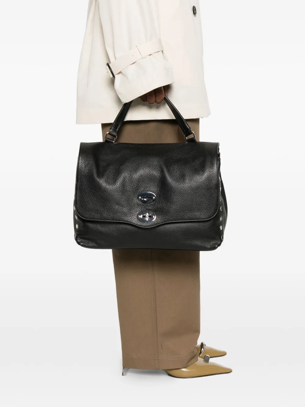 Postina Daily Giorno Medium Leather Handbag sold by Wanan Luxury product image thumbnail 3