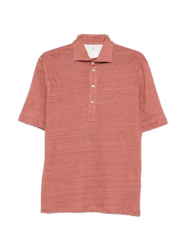 Linen And Cotton Polo Shirt made by Brunello Cucinelli