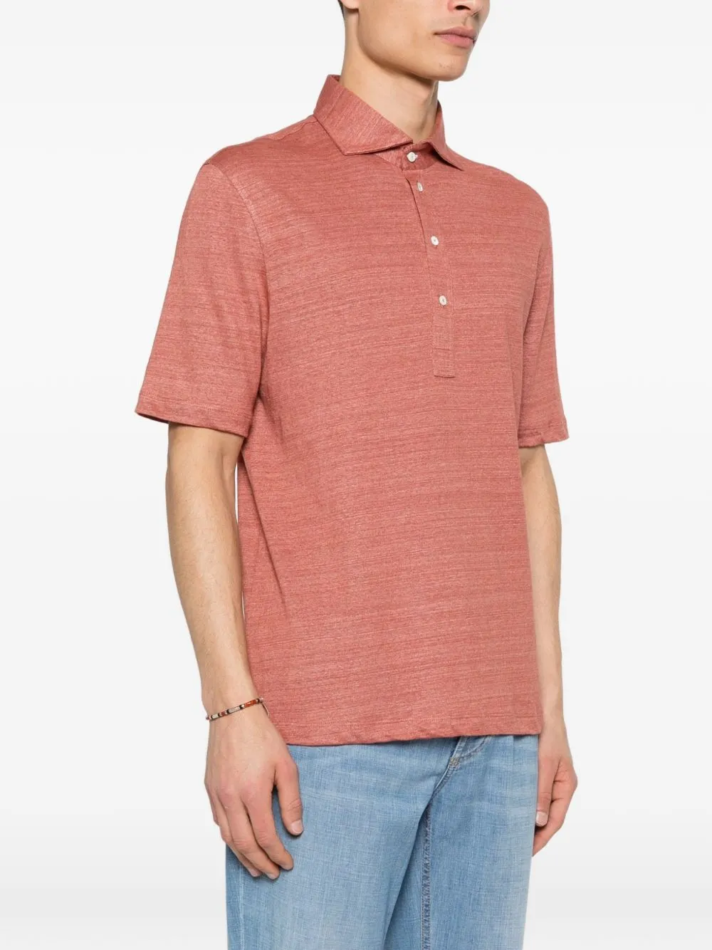 Linen And Cotton Polo Shirt sold by Wanan Luxury product image thumbnail 5