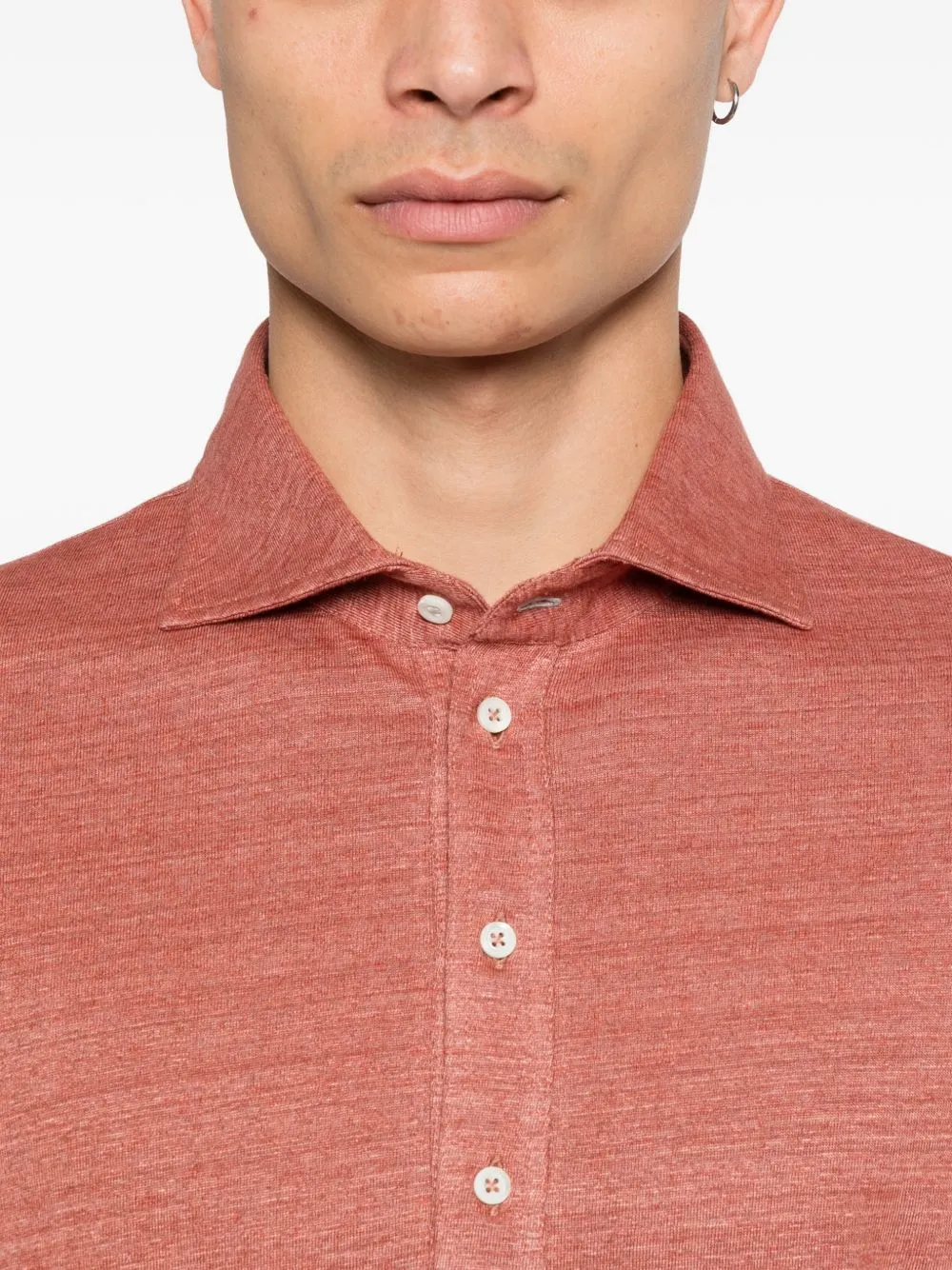 Linen And Cotton Polo Shirt sold by Wanan Luxury product image thumbnail 2