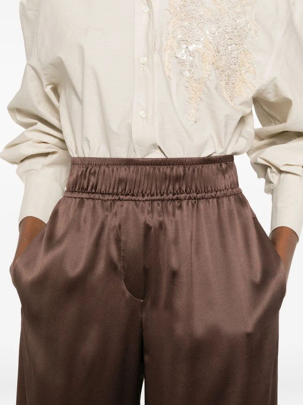 Silk Trousers sold by Wanan Luxury product image thumbnail 3