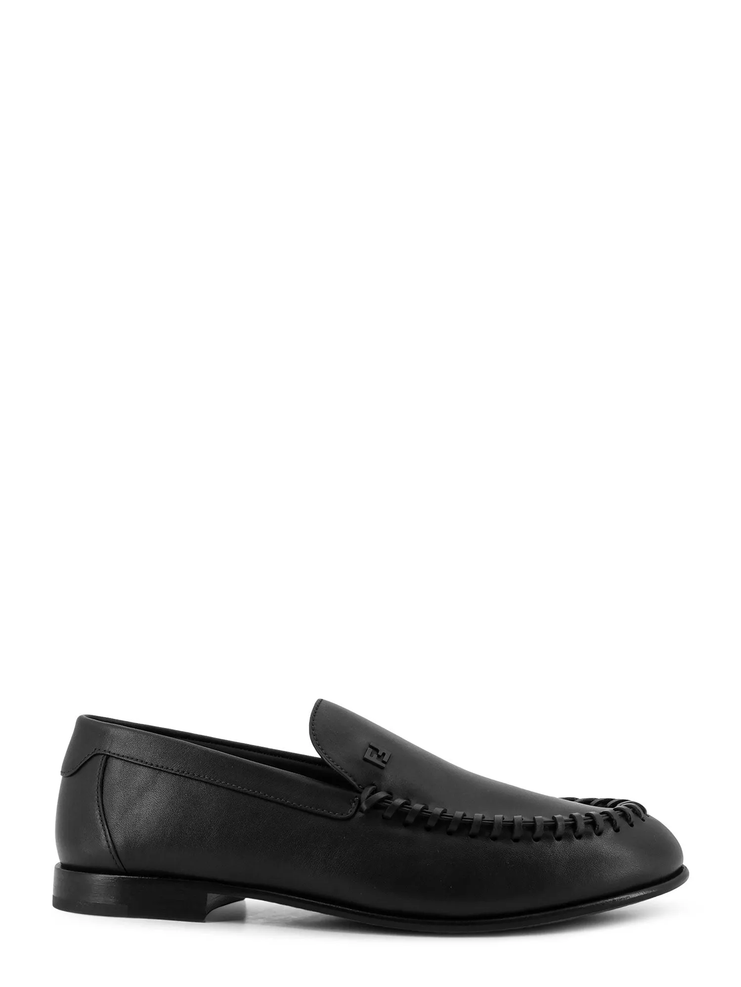 Leather Loafers With Metal Ff Logo sold by Wanan Luxury