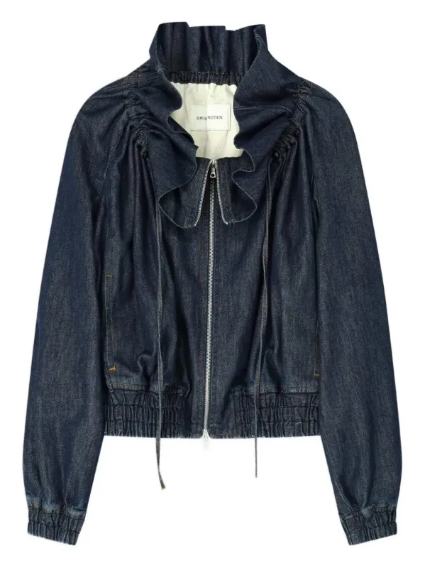 Ruffled Denim Jacket made by Dries Van Noten