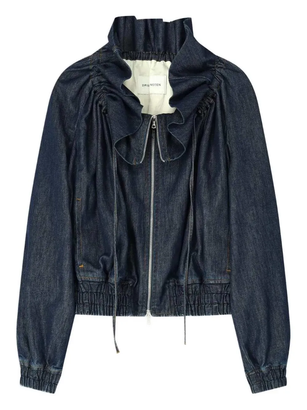 Ruffled Denim Jacket sold by Wanan Luxury