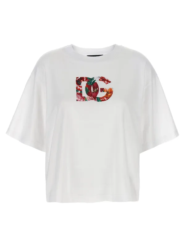 Floral Logo T-Shirt White sold by Wanan Luxury