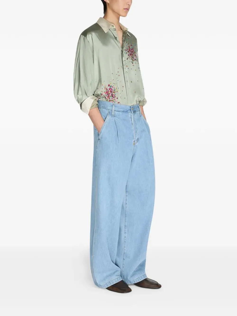 Pleated Jeans sold by Wanan Luxury product image thumbnail 3