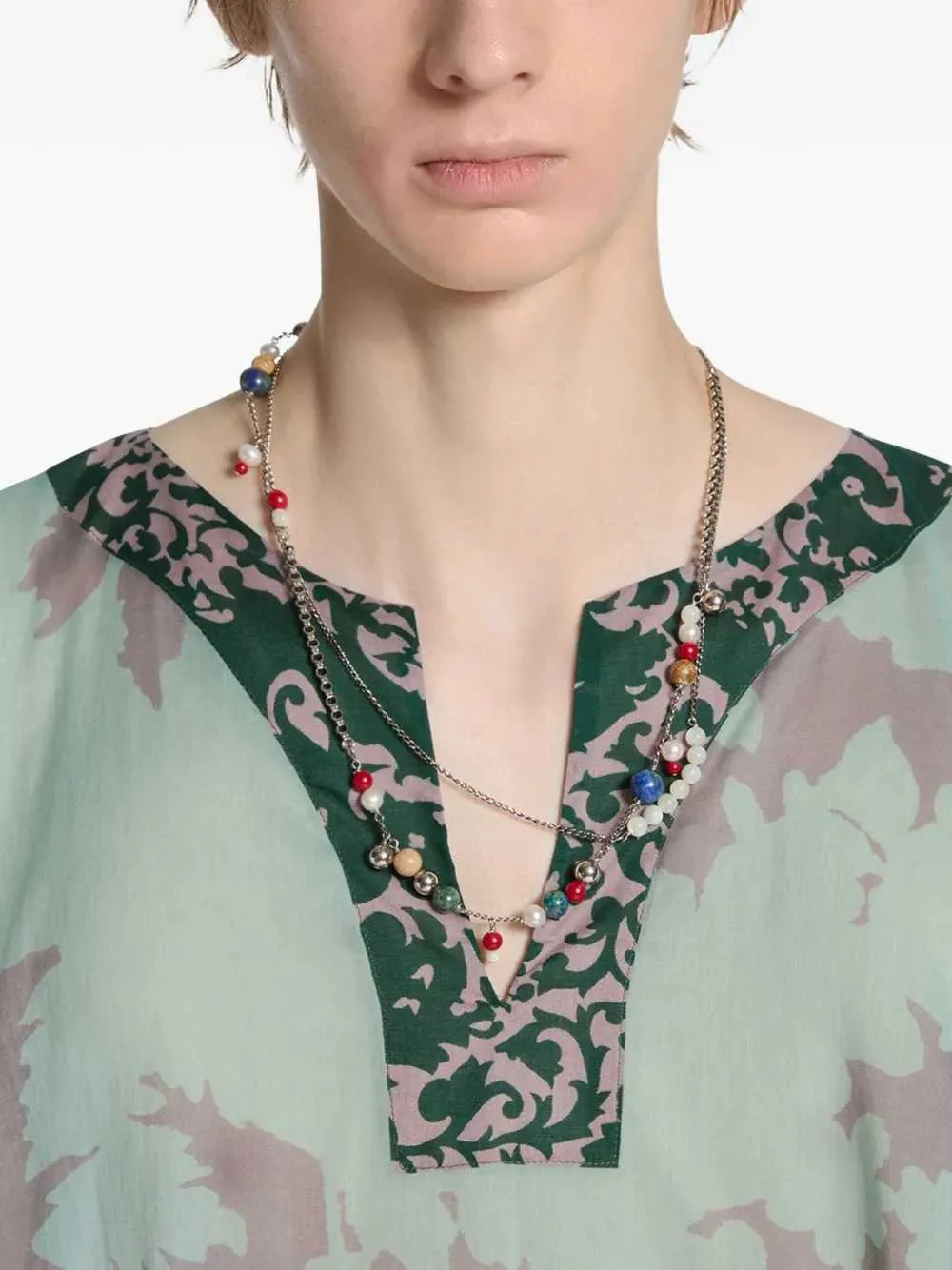 Double Chain Necklace sold by Wanan Luxury product image thumbnail 3