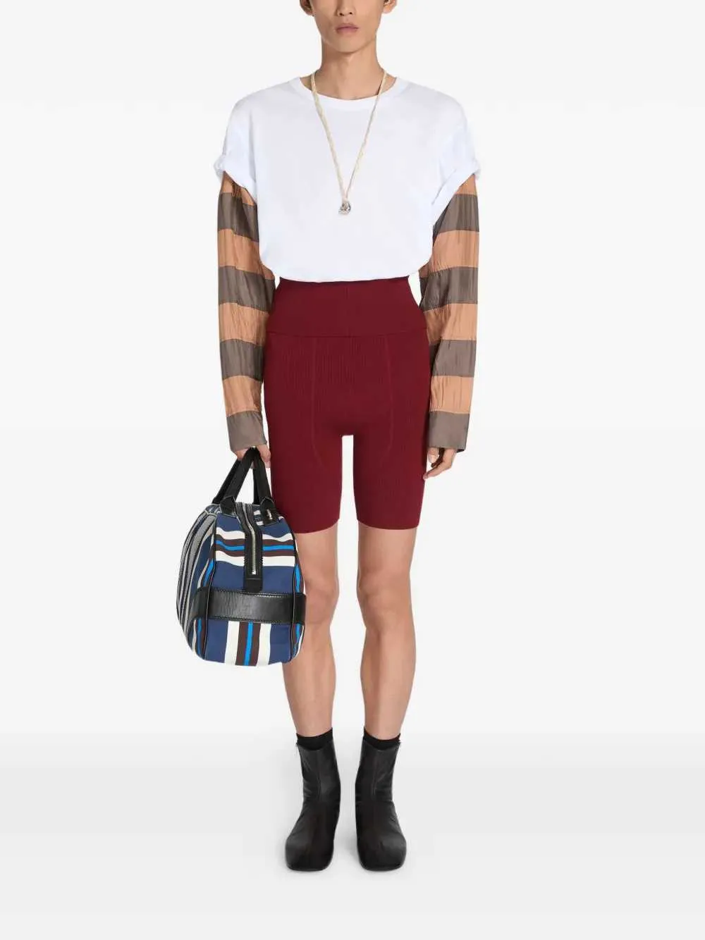 T-Shirt With Contrasting Sleeves sold by Wanan Luxury product image thumbnail 2