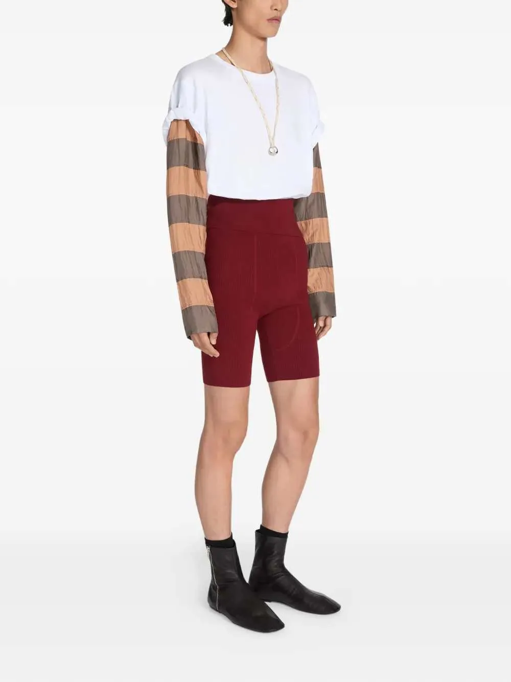 T-Shirt With Contrasting Sleeves sold by Wanan Luxury product image thumbnail 3