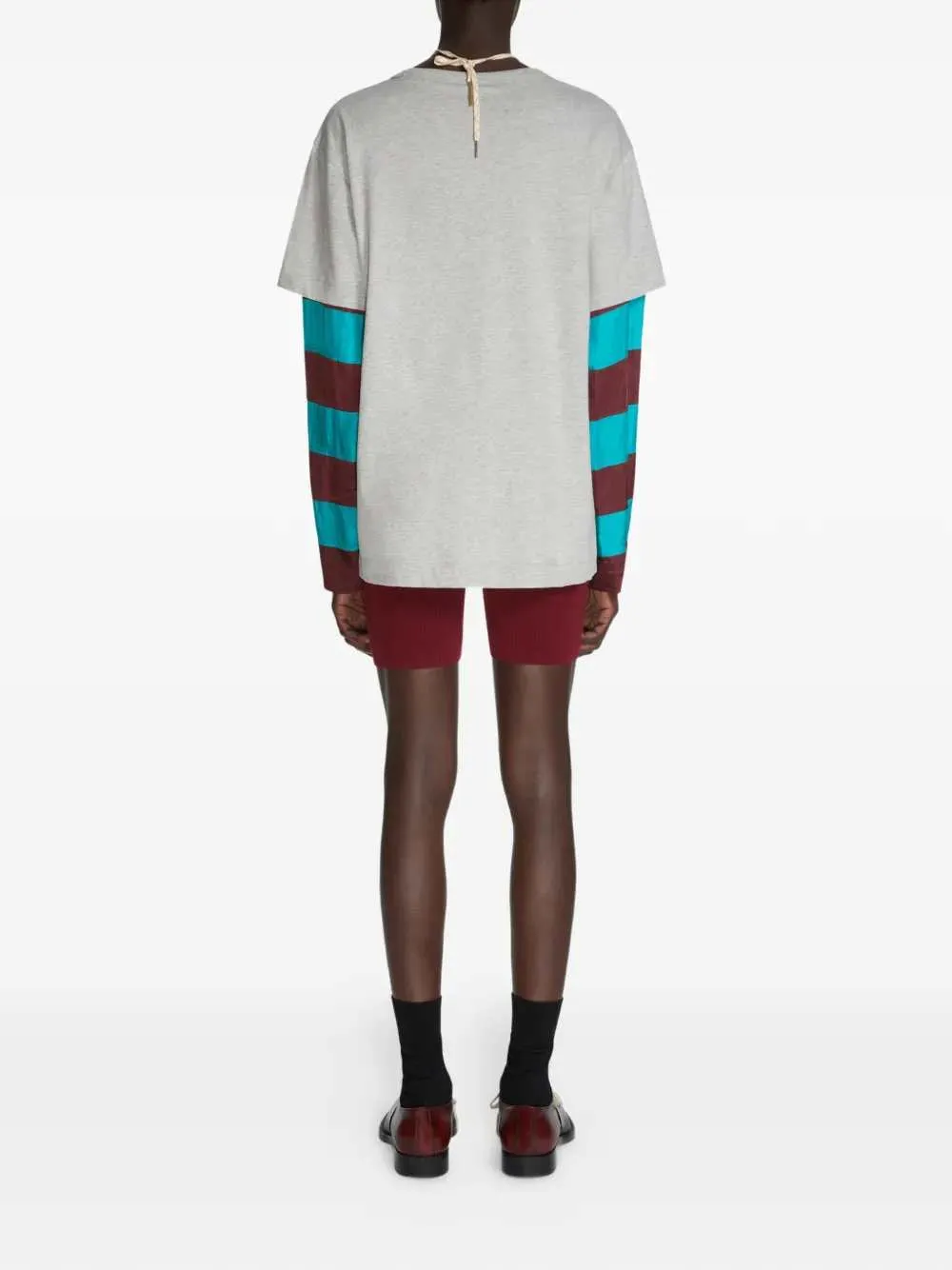 T-Shirt With Contrasting Sleeves sold by Wanan Luxury product image thumbnail 4