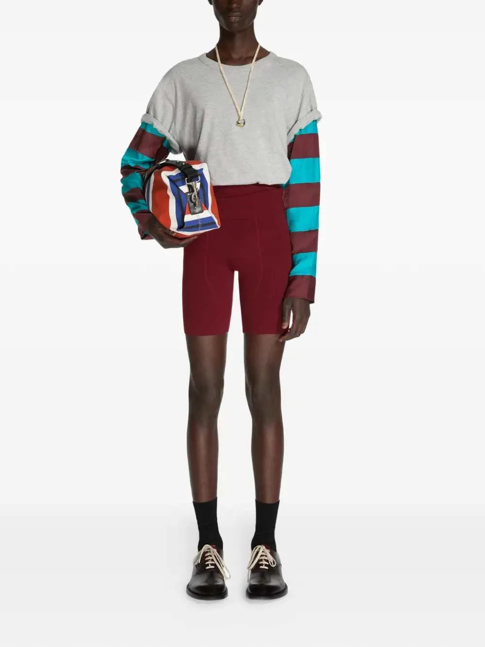 T-Shirt With Contrasting Sleeves sold by Wanan Luxury product image thumbnail 2