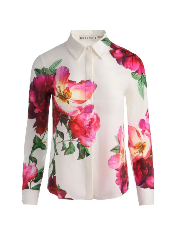 Printed Silk Shirt made by Alice + Olivia