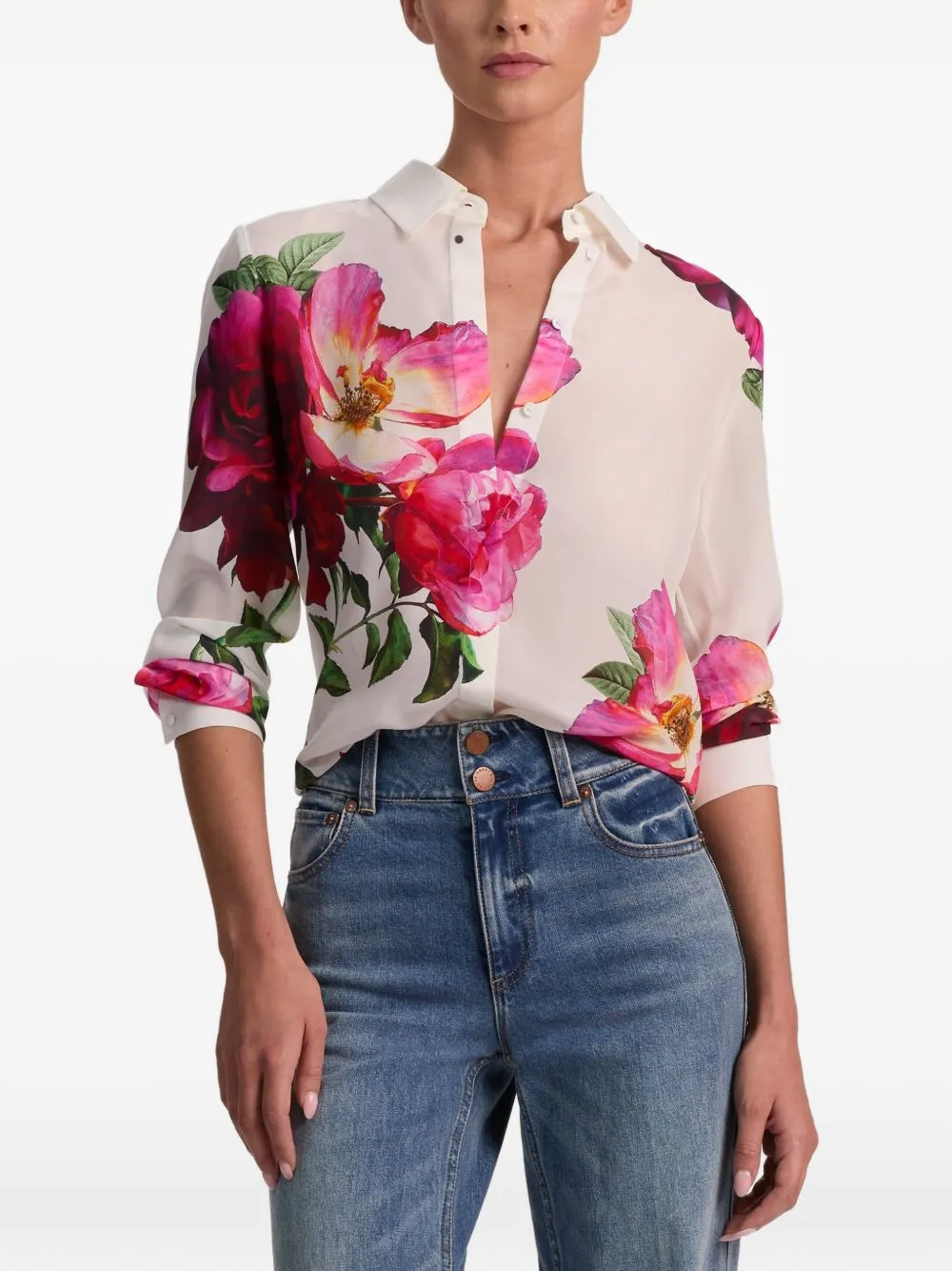 Printed Silk Shirt sold by Wanan Luxury product image thumbnail 3