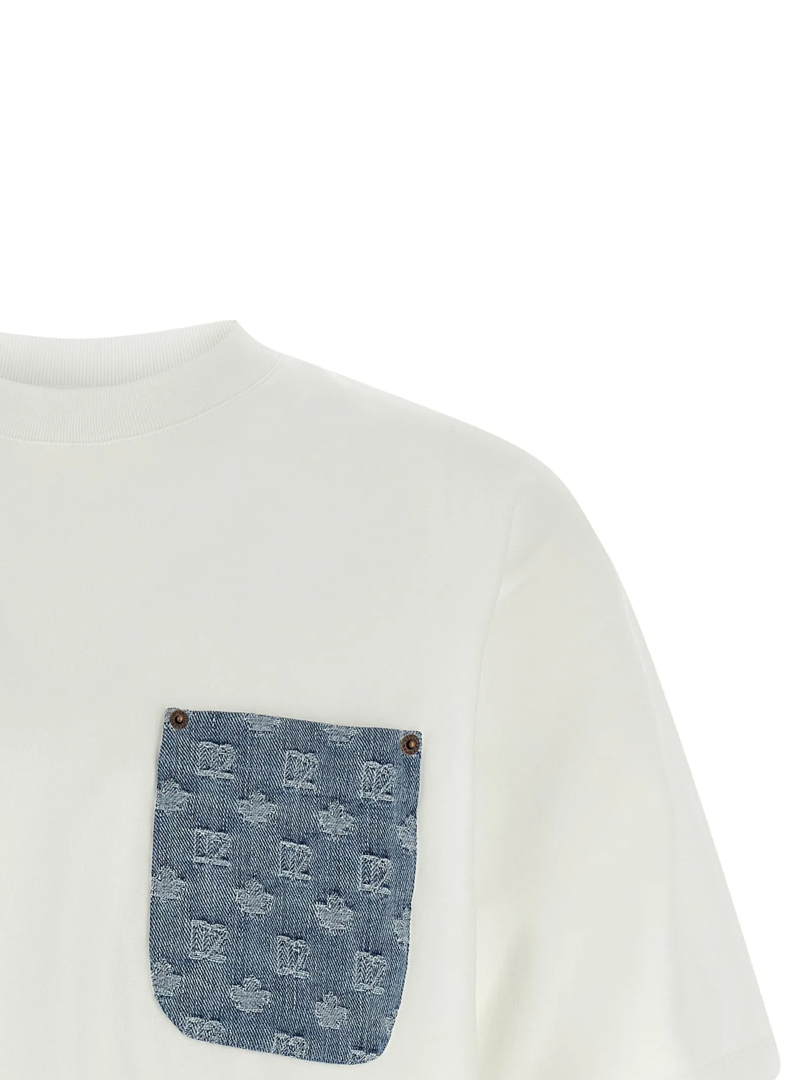 Jacquard Logo Pocket T-Shirt White sold by Wanan Luxury product image thumbnail 3