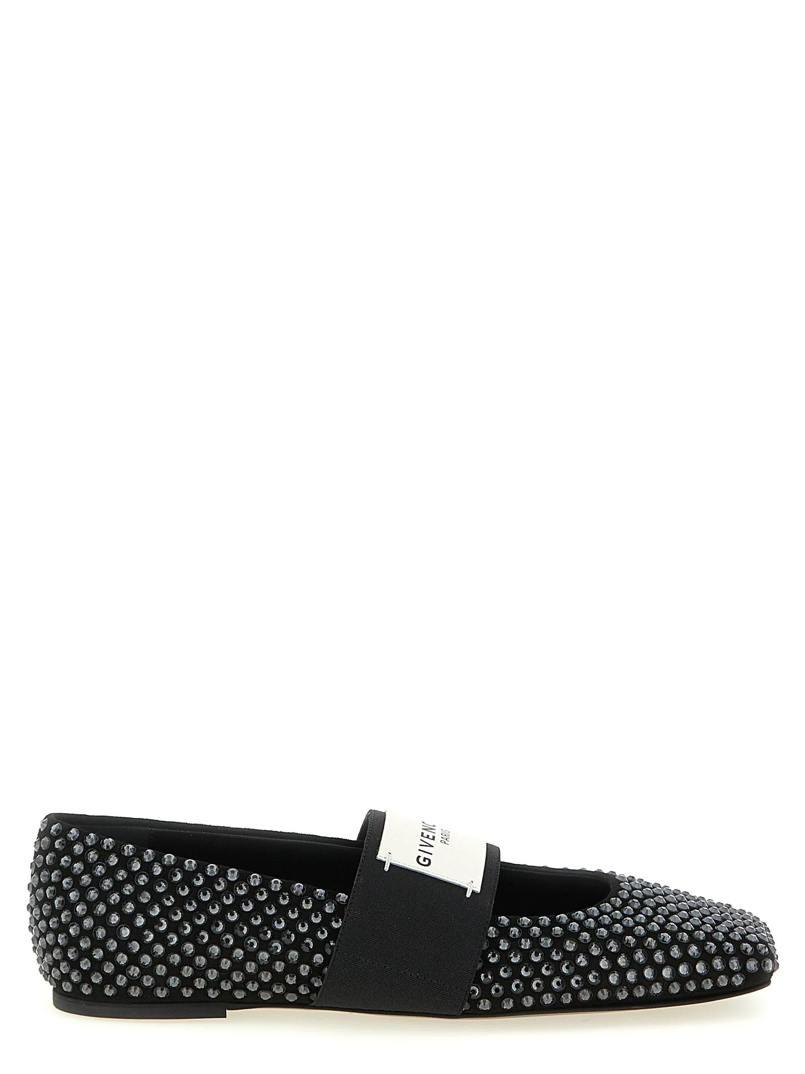 Sliced Square Flat Shoes Black sold by Wanan Luxury