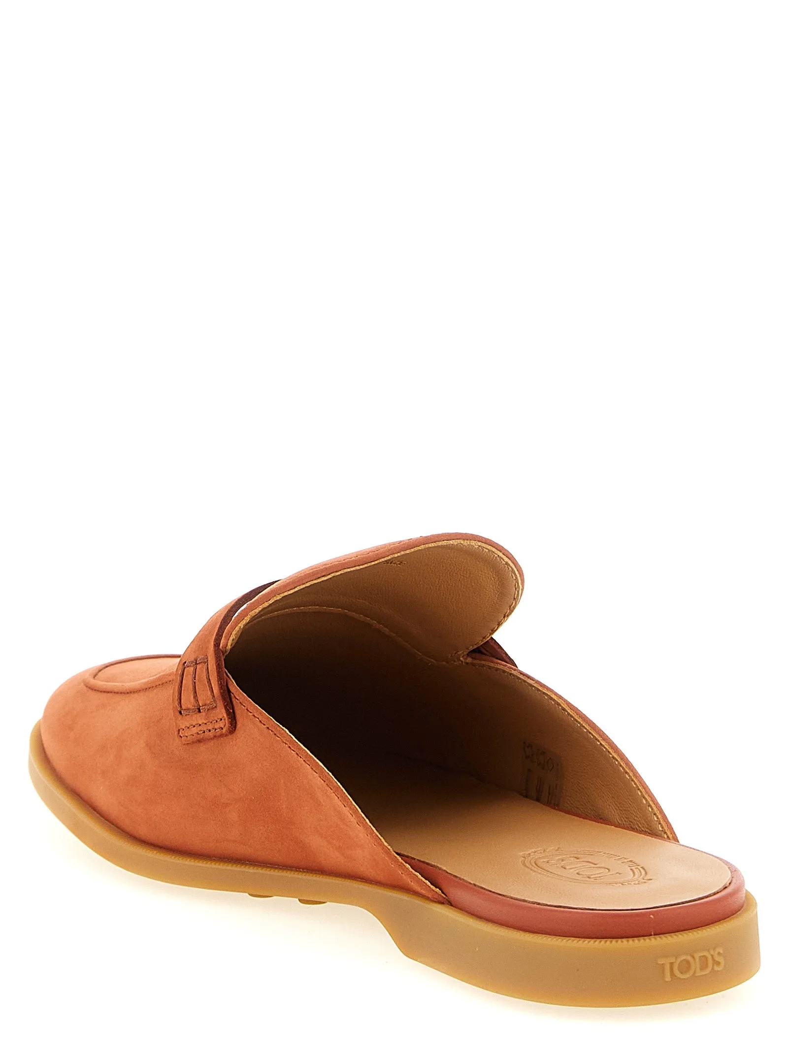 Nabuk Sabots Flat Shoes Orange sold by Wanan Luxury product image thumbnail 3