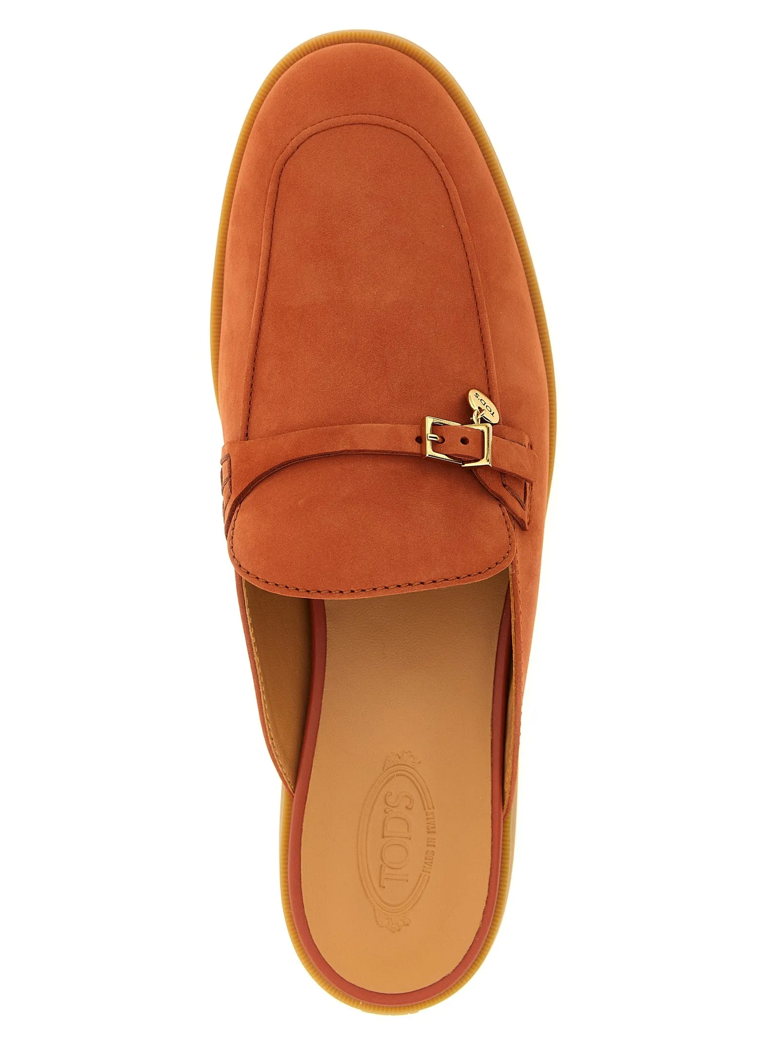 Nabuk Sabots Flat Shoes Orange sold by Wanan Luxury product image thumbnail 4