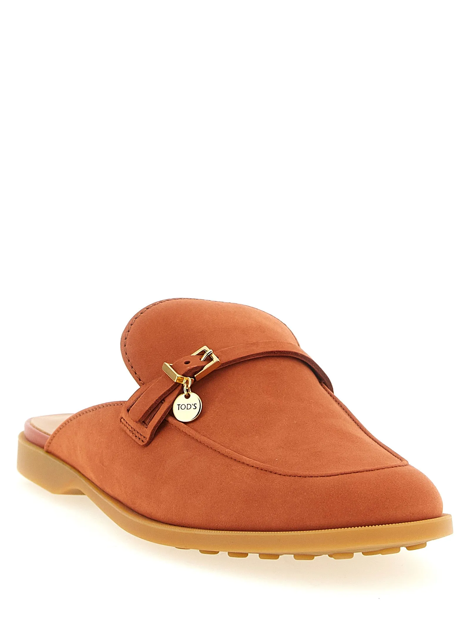 Nabuk Sabots Flat Shoes Orange sold by Wanan Luxury product image thumbnail 2