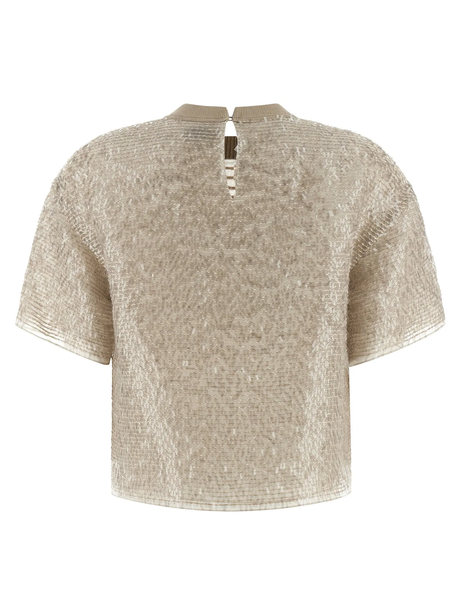 Dazzling Cascade Embroidery T-Shirt Beige sold by Wanan Luxury product image thumbnail 2
