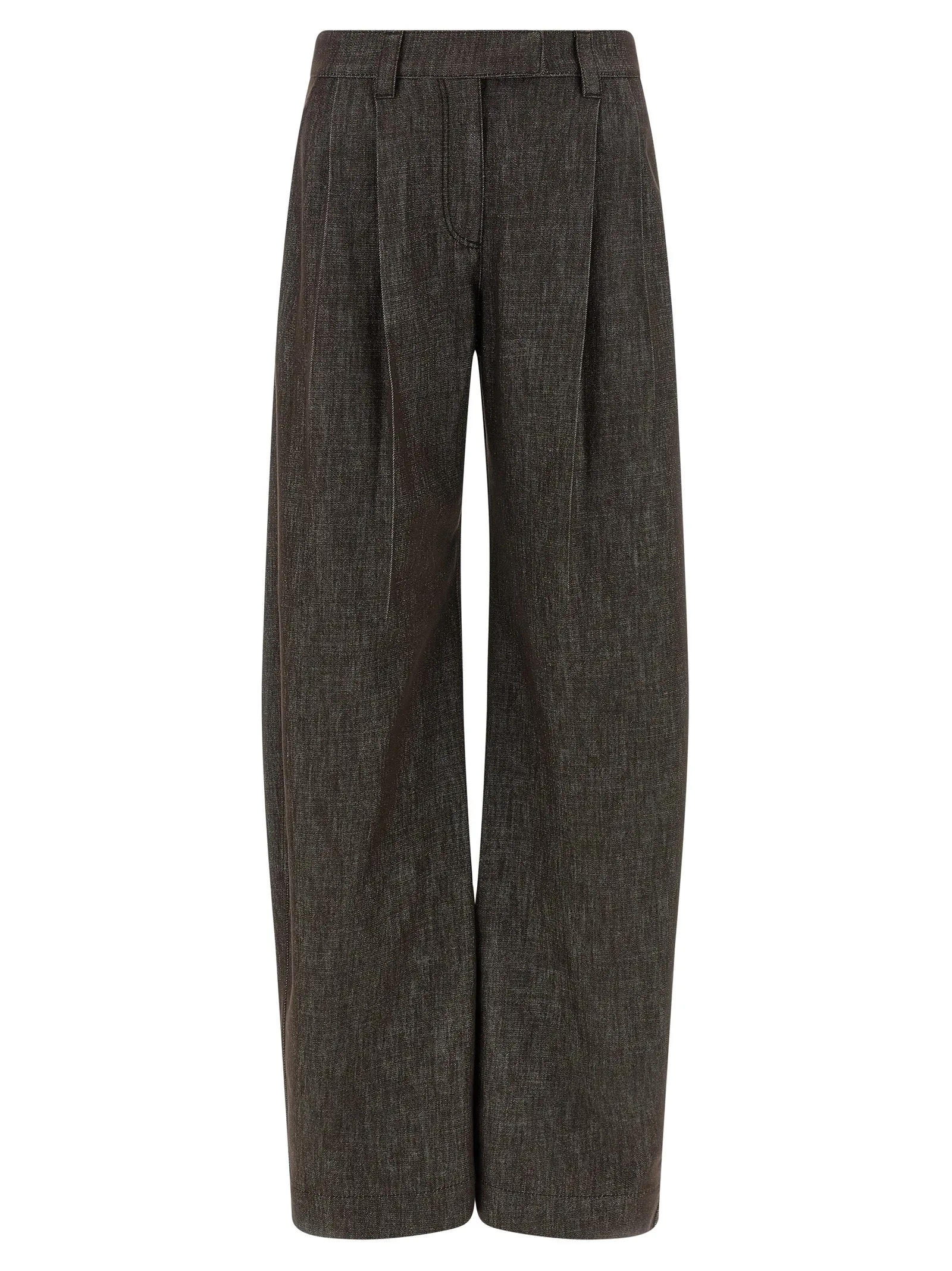 Loose Curved Jeans Brown sold by Wanan Luxury