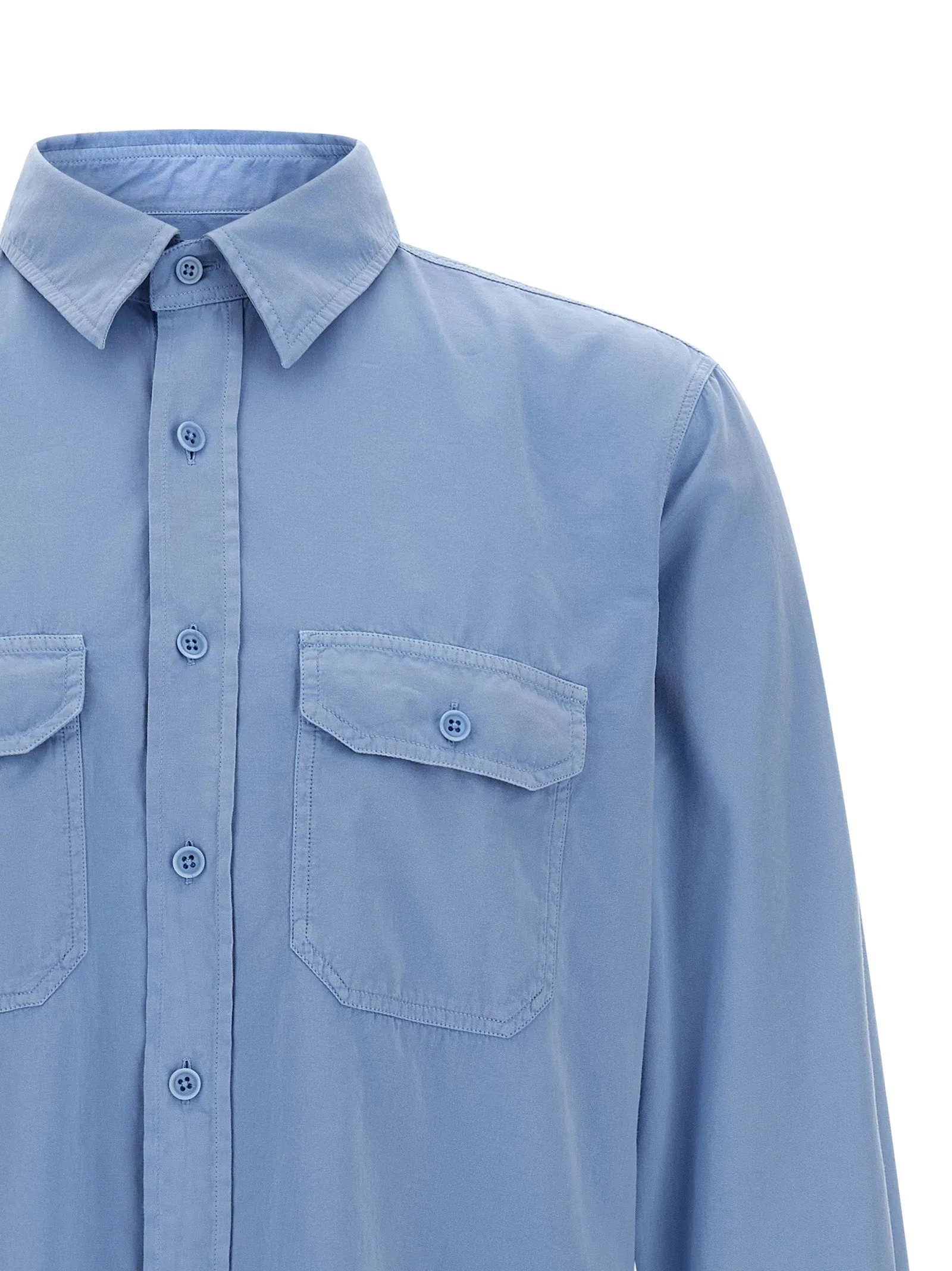 Faille Shirt Shirt And Blouse Light Blue sold by Wanan Luxury product image thumbnail 3
