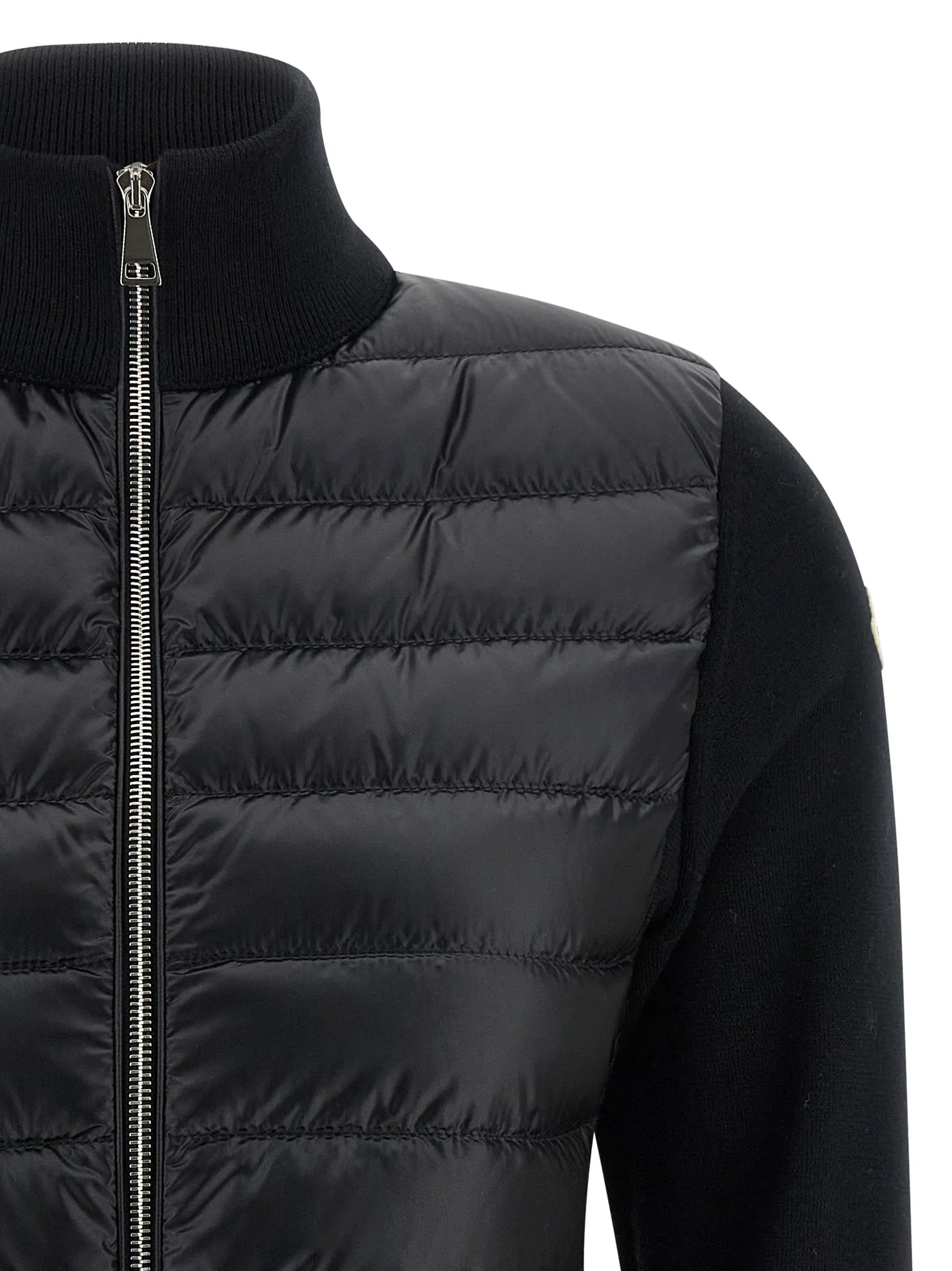 Two-Material Cardigan Sweaters And Cardigans Black sold by Wanan Luxury product image thumbnail 3