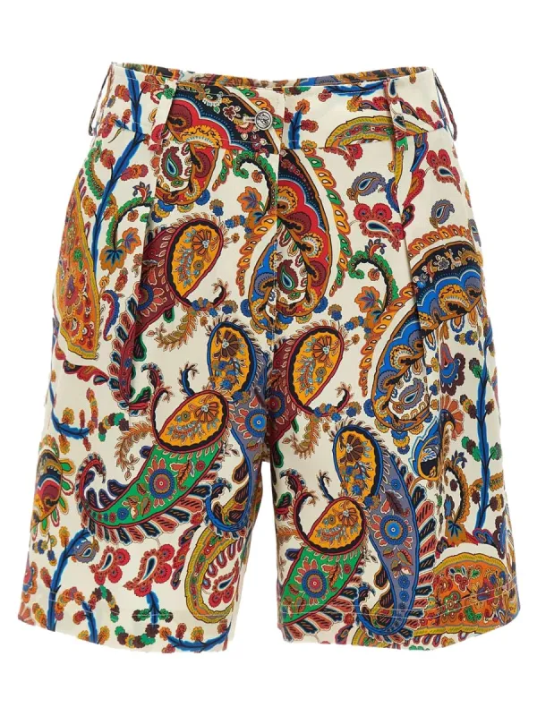 Floral Paisley Print Shorts sold by Wanan Luxury