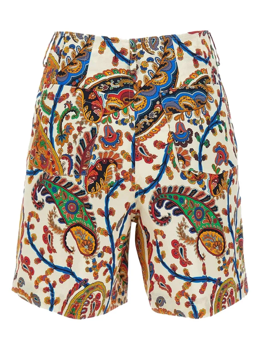 Floral Paisley Print Shorts sold by Wanan Luxury product image thumbnail 2