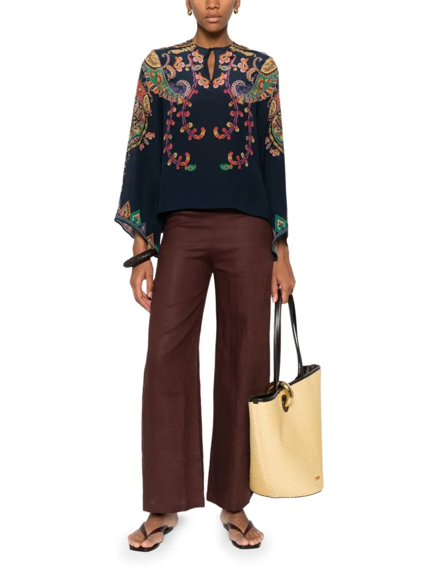 Floral Paisley Print Blouse sold by Wanan Luxury product image thumbnail 2