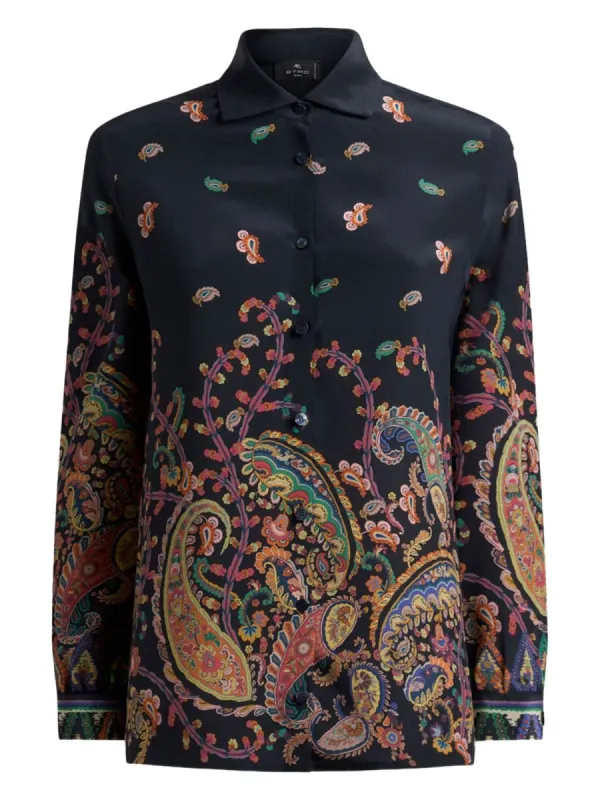 Floral Paisley Print Shirt sold by Wanan Luxury