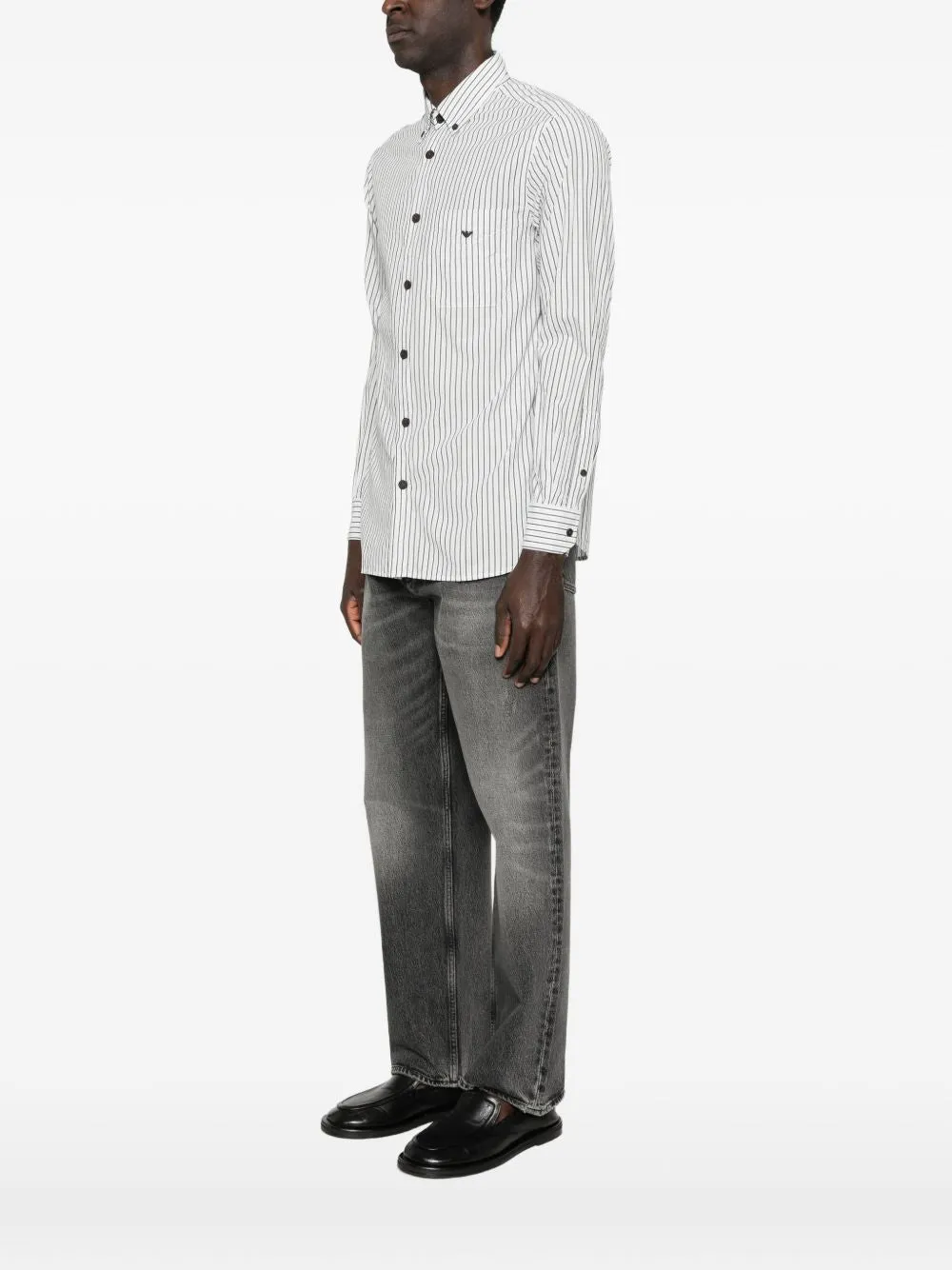 Striped Cotton Shirt sold by Wanan Luxury product image thumbnail 3